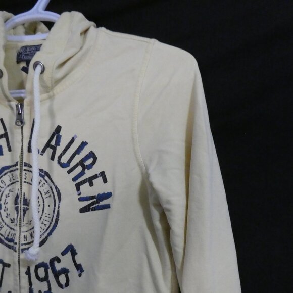 POLO JEANS CO. RALPH LAUREN MFG | small | Yellow Ralph Lauren Logo Zip-Up Hoodie - Picture 7 of 15
